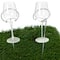 Mind Reader Silver 5-Piece Set Picnic Metal Wine Sticks Holder for Wine Bottle &#x26; Wine Glasses
